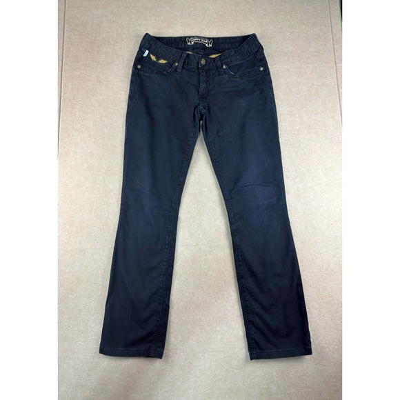Robin's Jean Jeans Women's  Size 28 Black Gold Wings No Front Pockets USA Made - Picture 1 of 11